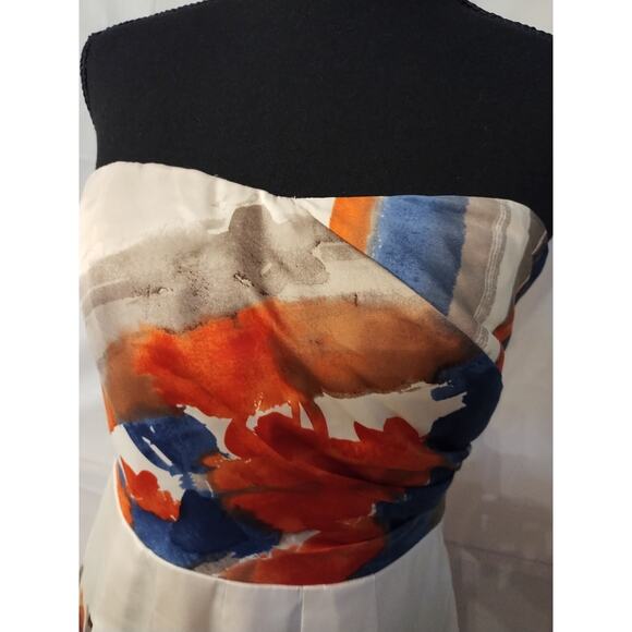 Outback Red Strapless Dress Watercolor Size 4 - Picture 4 of 8